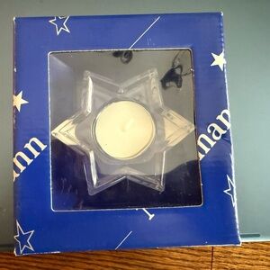 Star-Shaped Candle Holder - Clear